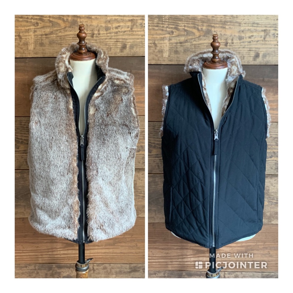 Charter Club Reversible Faux Fur Vest
